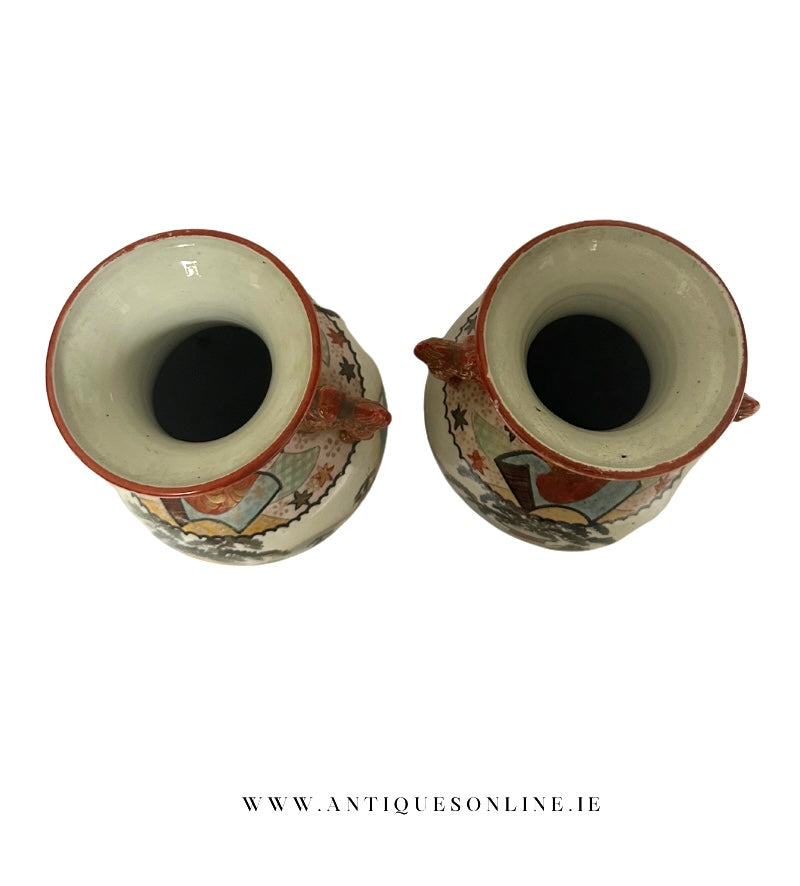 Pair of Japanese Kutani vases